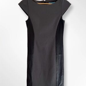 Alice+Olivia knit with leather dress size M